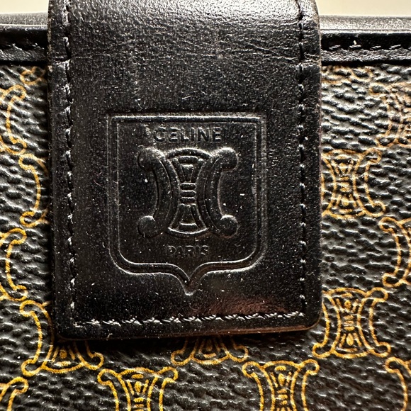 Celine Black Macadam Double Snap Wallet. EUC. - Picture 2 of 7